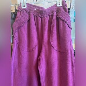 Anthropology wide leg lounge pants